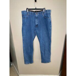 Wrangler Mens Classic Regular Fit Jeans Size 38x30 in Blue Denim Straight Leg